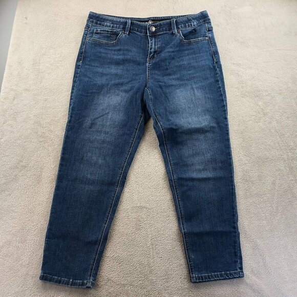 Lincoln Outfitters Womens Jeans 16 Blue Denim Stretch Skinny Leg Mid Rise Casual - Picture 13 of 14